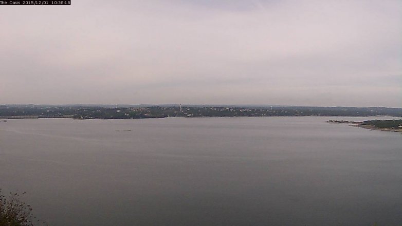 Lake Travis webcam, December 1, 2015 9:45 AM CT