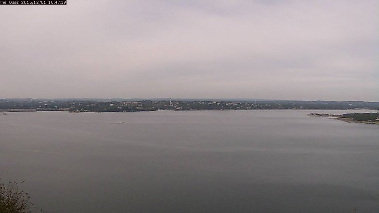 Lake Travis webcam, December 1, 2015 9:55 AM CT