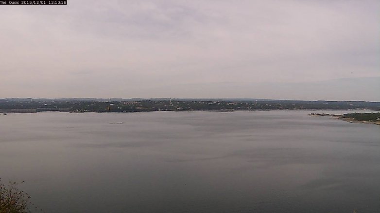Lake Travis webcam, December 1, 2015 11:15 AM CT