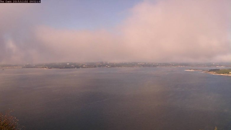 Lake Travis webcam, December 2, 2015 9:00 AM CT