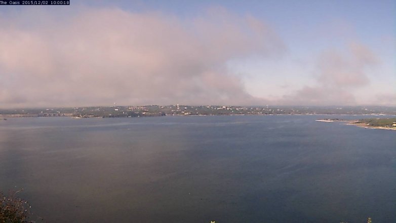 Lake Travis webcam, December 2, 2015 9:05 AM CT
