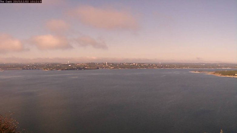 Lake Travis webcam, December 2, 2015 9:20 AM CT