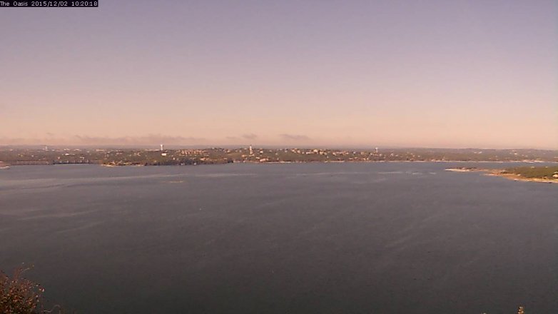 Lake Travis webcam, December 2, 2015 9:25 AM CT