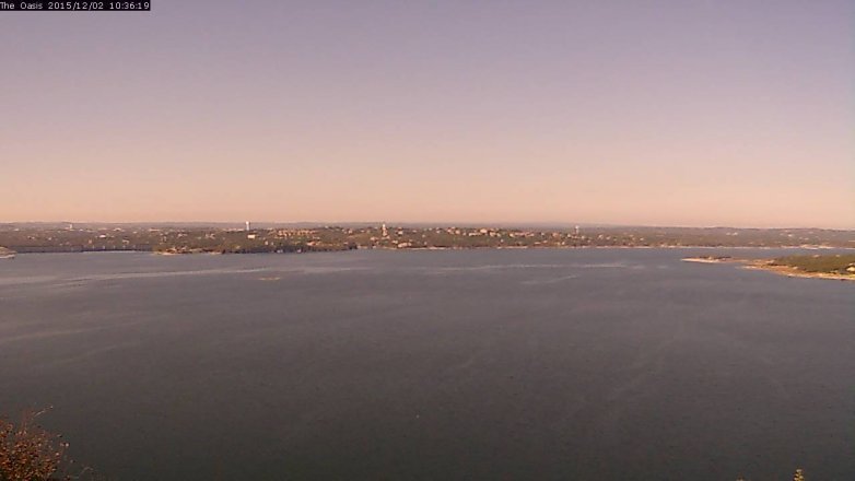 Lake Travis webcam, December 2, 2015 9:40 AM CT