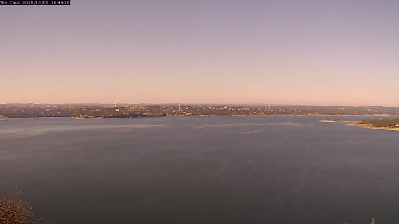 Lake Travis webcam, December 2, 2015 9:55 AM CT