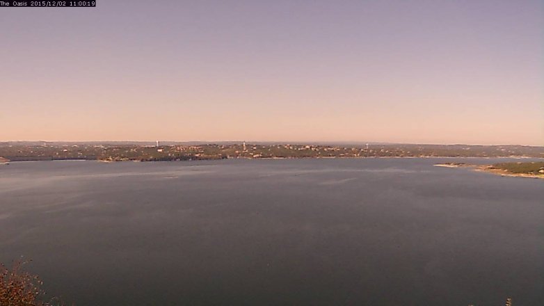 Lake Travis webcam, December 2, 2015 10:05 AM CT