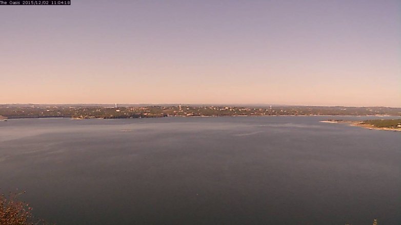 Lake Travis webcam, December 2, 2015 10:10 AM CT