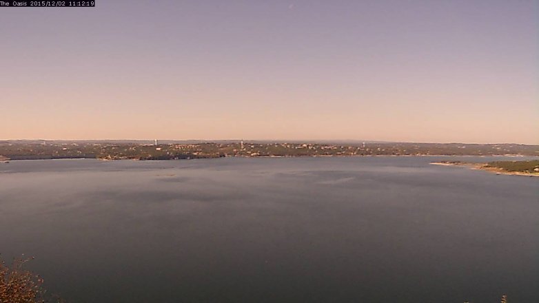 Lake Travis webcam, December 2, 2015 10:20 AM CT