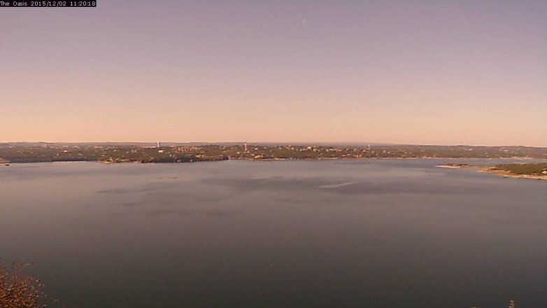 Lake Travis webcam, December 2, 2015 10:25 AM CT