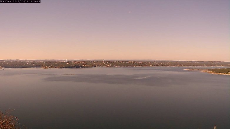 Lake Travis webcam, December 2, 2015 10:30 AM CT