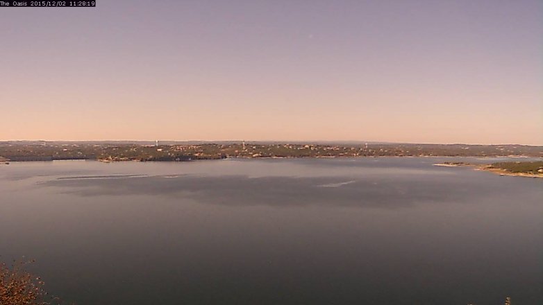 Lake Travis webcam, December 2, 2015 10:35 AM CT
