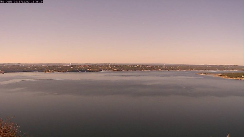 Lake Travis webcam, December 2, 2015 10:45 AM CT