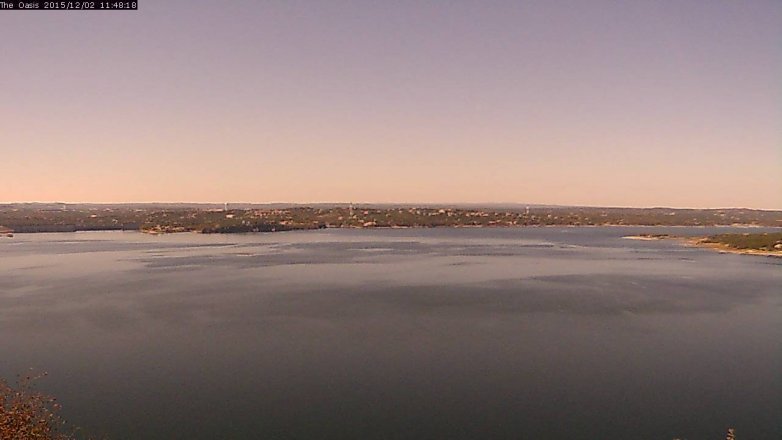Lake Travis webcam, December 2, 2015 10:55 AM CT