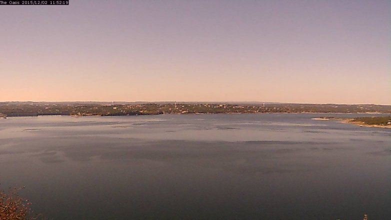 Lake Travis webcam, December 2, 2015 11:00 AM CT