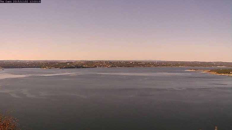 Lake Travis webcam, December 2, 2015 11:05 AM CT