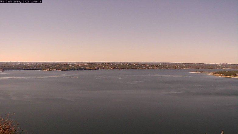 Lake Travis webcam, December 2, 2015 11:15 AM CT