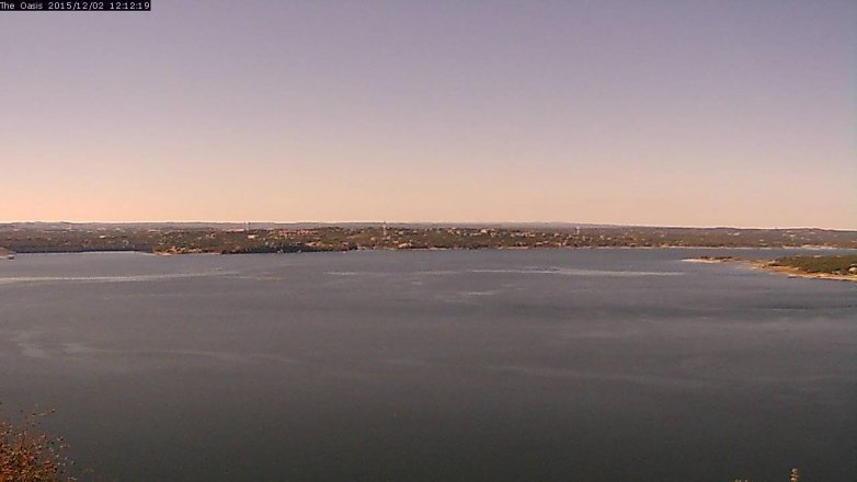 Lake Travis webcam, December 2, 2015 11:20 AM CT