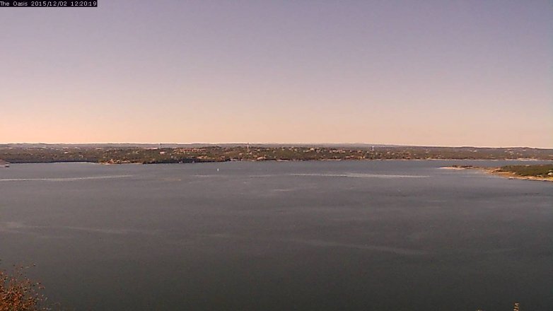 Lake Travis webcam, December 2, 2015 11:25 AM CT