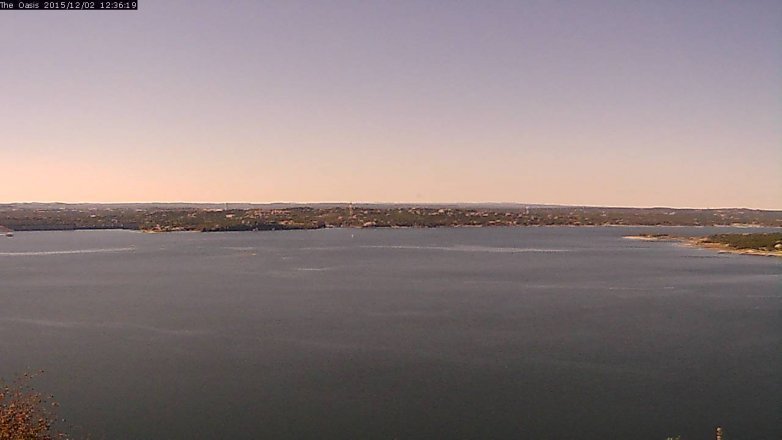 Lake Travis webcam, December 2, 2015 11:45 AM CT
