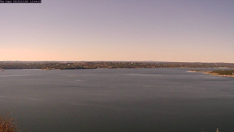 Lake Travis webcam, December 2, 2015 11:50 AM CT