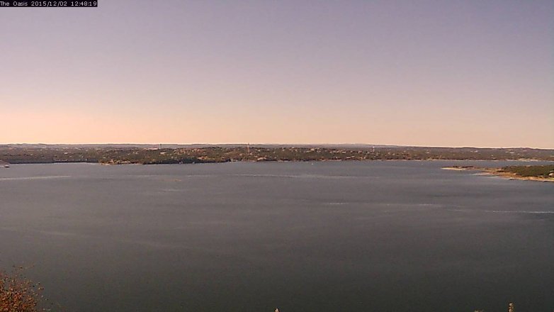Lake Travis webcam, December 2, 2015 11:55 AM CT