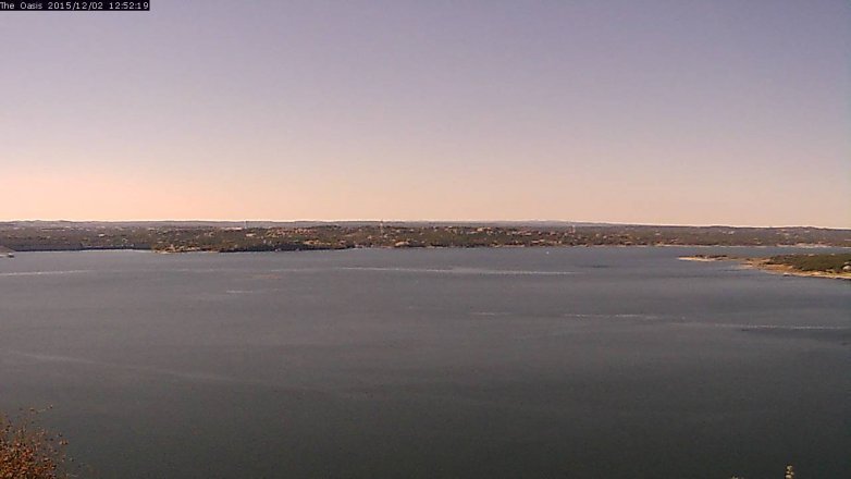 Lake Travis webcam, December 2, 2015 12:00 PM CT