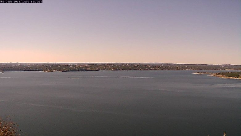 Lake Travis webcam, December 2, 2015 12:05 PM CT