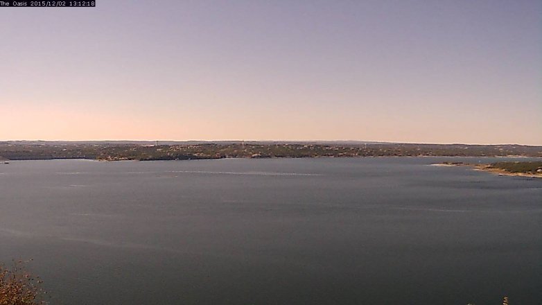 Lake Travis webcam, December 2, 2015 12:20 PM CT