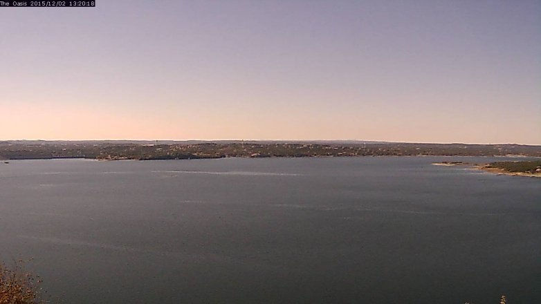 Lake Travis webcam, December 2, 2015 12:25 PM CT