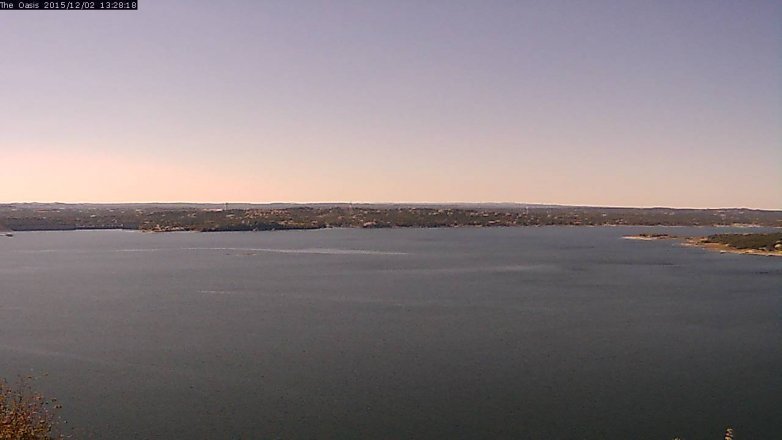 Lake Travis webcam, December 2, 2015 12:35 PM CT