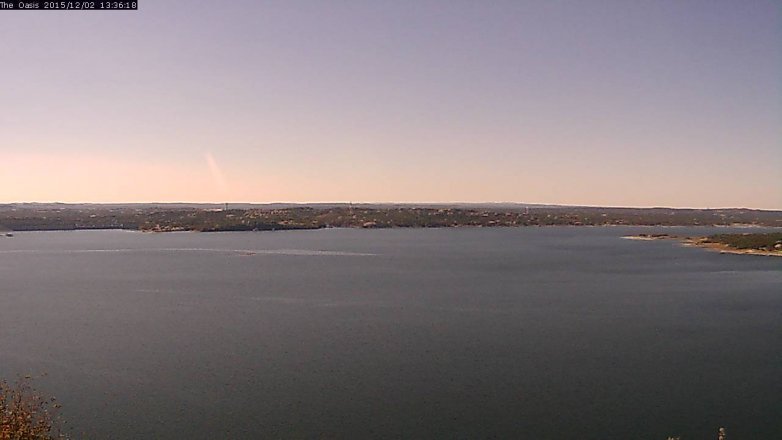 Lake Travis webcam, December 2, 2015 12:45 PM CT
