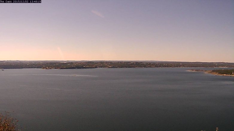 Lake Travis webcam, December 2, 2015 12:55 PM CT
