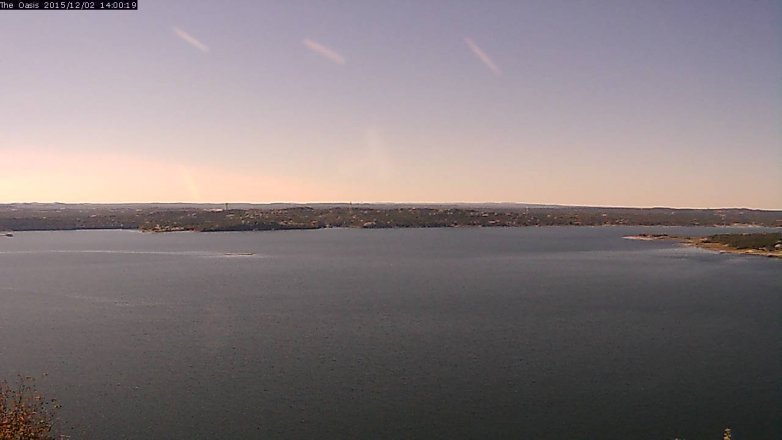 Lake Travis webcam, December 2, 2015 1:05 PM CT