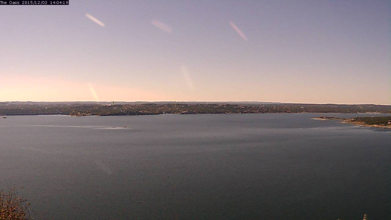 Lake Travis webcam, December 2, 2015 1:10 PM CT