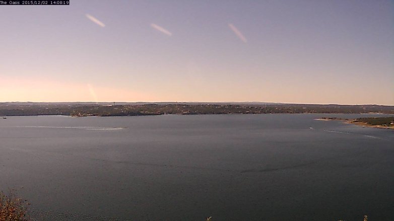 Lake Travis webcam, December 2, 2015 1:15 PM CT