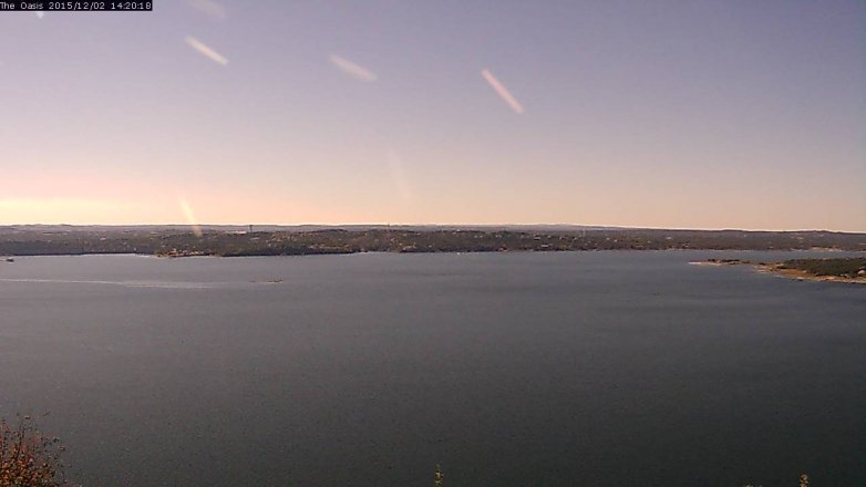 Lake Travis webcam, December 2, 2015 1:25 PM CT