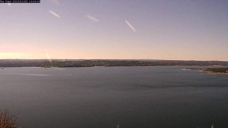 Lake Travis webcam, December 2, 2015 1:30 PM CT
