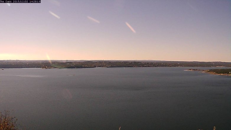 Lake Travis webcam, December 2, 2015 1:35 PM CT