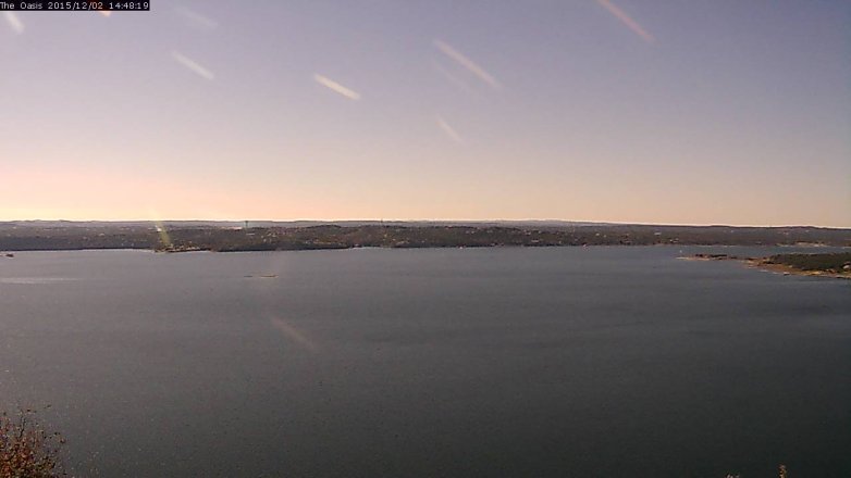 Lake Travis webcam, December 2, 2015 1:55 PM CT