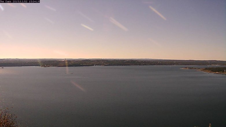 Lake Travis webcam, December 2, 2015 2:10 PM CT