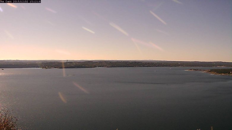 Lake Travis webcam, December 2, 2015 2:20 PM CT