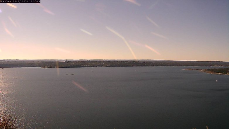 Lake Travis webcam, December 2, 2015 2:25 PM CT