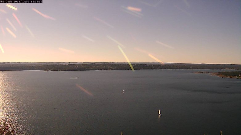 Lake Travis webcam, December 2, 2015 2:40 PM CT