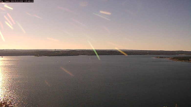 Lake Travis webcam, December 2, 2015 2:55 PM CT