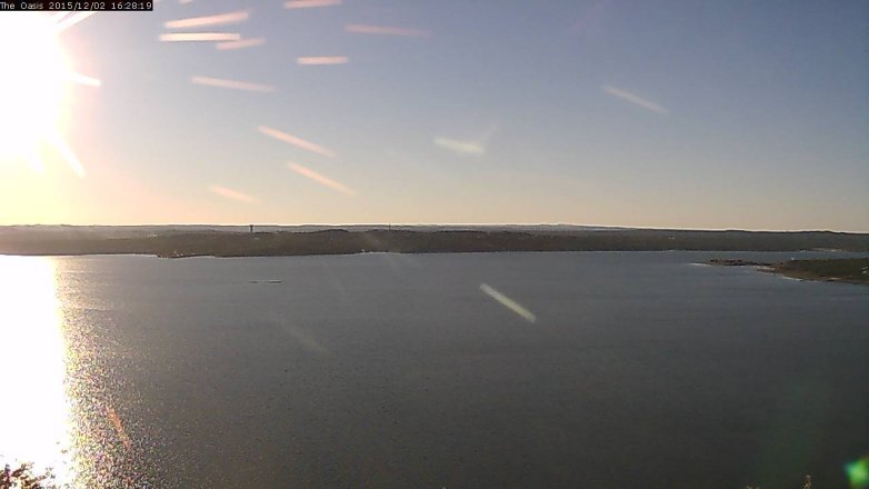Lake Travis webcam, December 2, 2015 3:35 PM CT