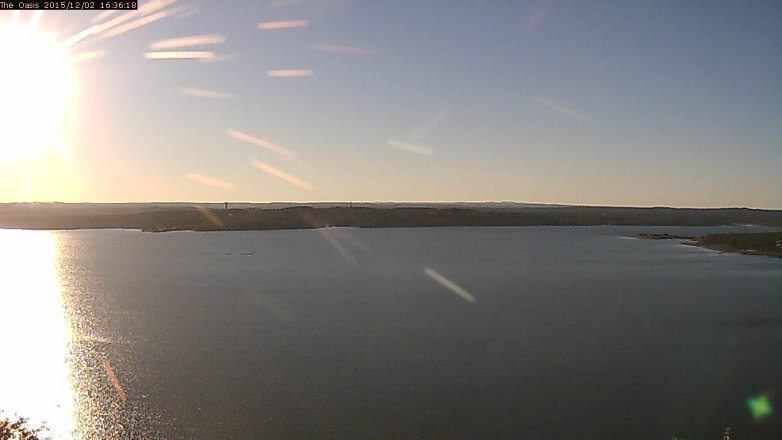 Lake Travis webcam, December 2, 2015 3:45 PM CT