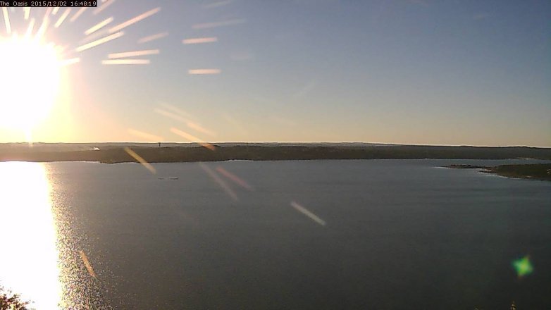 Lake Travis webcam, December 2, 2015 3:55 PM CT
