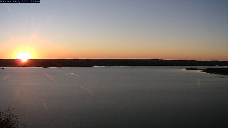 Lake Travis webcam, December 2, 2015 4:35 PM CT