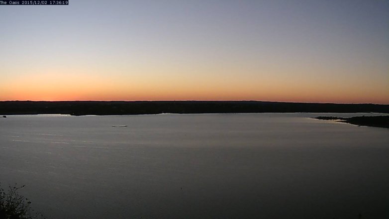 Lake Travis webcam, December 2, 2015 4:45 PM CT
