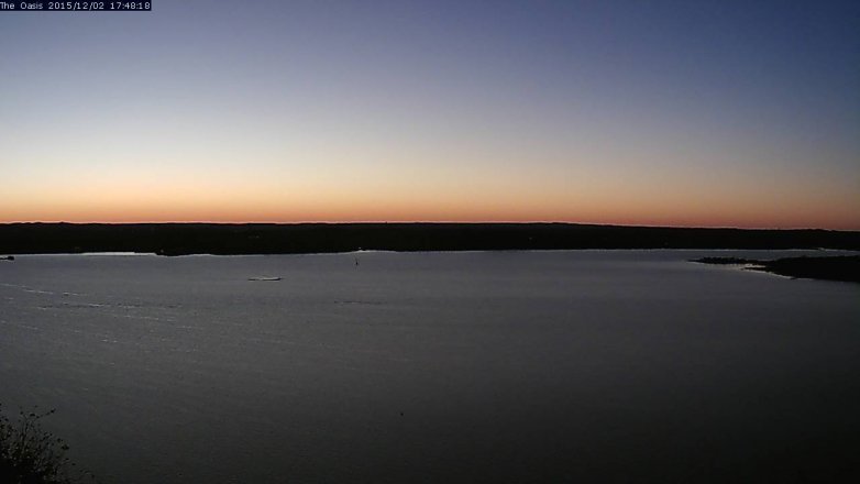 Lake Travis webcam, December 2, 2015 4:55 PM CT